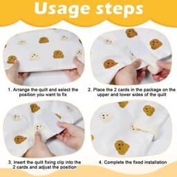 SnelShoppen - 10 x Bed Clips - Duvet Clips voor Dekbedden zonder Naalden - Beddekklemmen met 2 Montagekaarten en Transparante Opberdoos - Antislip, Wi — thumbnail 4