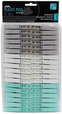 Roestbestendige Wasknijpers, Verpakking van 36, Aqua — thumbnail 1