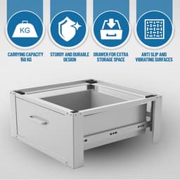 Solacis Wasmachine verhoger - Wasmachine kast - Wasmachine ombouw - Tussenstuk wasmachine droger - Wasmachineverhoger - Must have voor uw wasmachine! — thumbnail 4