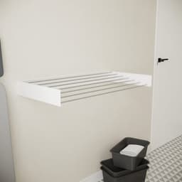 Wasophoogte® Wanddroogrek - Wasrek inklapbaar - Wasrek Hangend - Droogrek inklapbaar - 120cm - 8,4m drooglengte - inclusief boormal — thumbnail 4