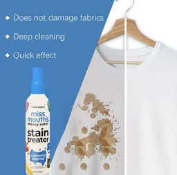 Vlek verwijderaar - Stain treater - Miss Mouth’s Vlekken spray voor Kleding en stoffen – Directe Vlek verwijderaar voor Wijn, Inkt, Voedsel, modder & Babyvlekken – Veilig voor Kinderen – Zonder Water – 120 ml – Geurloos & Fosfaatvrij — thumbnail 5