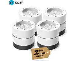 KOJY Wasmachine dempers - Verhoger - Stapelbaar - Zwart/Wit - voor wasmachine en wasdroger - 8 Stuks — afbeelding 1