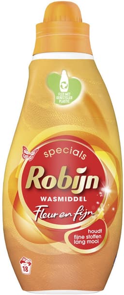 4 x Robijn Specials - Fleur & Fijn - Vloeibaar Wasmiddel - 18 Wasbeurten - Wasmiddel - Vloeibaar Wasmiddel - Wasmiddel Voor Gekleurde Was - Wasmiddel Voor Fijne Stoffen - Biologisch Afbreekbaar Wasmiddel — thumbnail 2