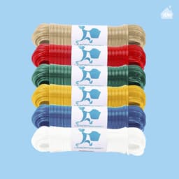 LaundrySpecialist Waslijn - Waslijndraad - Wasdraad - Waslijndraad met stalen kern - 50 meter met stalen kern - Blauw — thumbnail 4