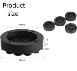 4-Pack antislip rubberen stabilisatoren, anti-kras- en bedwielstoppers, wasmachine anti-vibratie pads met sterke adsorptie zuignappen voor wasmachines en drogers (zwart) — thumbnail 2