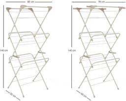 ApexArte® Droogrek Inklapbaar - Wasrek - Droogtoren - Droogrekken - Droogmolen - Beige — thumbnail 2