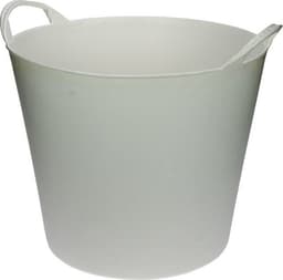 Flexibele emmer/wasmand/kuip - 3x stuks - wit - 20 liter - Opbergmanden - Wasmanden - Flexibele emmers - 35 x 30 cm — thumbnail 2