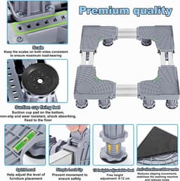 Verstelbare wasmachine- en drogerhouder 30 meter - opberger voor wasmachine en droger - max. belasting 250 kg Wasmachine rek — thumbnail 4