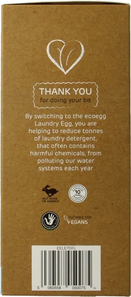 EcoEgg - Wasballen Ei met Eerste Vulling Pellets - Fresh Linen - tot 70 Wasbeurten - Herbruikbaar en Navulbaar - Geschikt voor Gevoelige Huid - Dermatologisch Getest — thumbnail 5