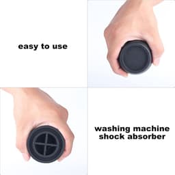 Trillingsdempers Wasmachine - 4 stuks Wasmachine schokdempers - Voetdemper - Geluidsisolator - Extra dikke schokdemper - Voor wasmachine - Droger - Rubberen voetjes (4 stuks - Zwart) — thumbnail 2