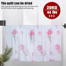Intrekbare waslijn - wandmontage kledingrek - sterk draagvermogen - wasrek voor binnen - droogrek slaapkamer balkon — thumbnail 2