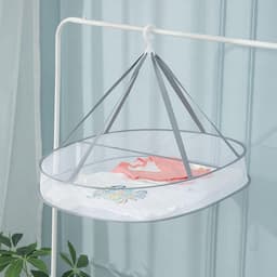 Trui Droogrek Mesh Opvouwbaar plat kledingdrogerrek - Groot Hangend Droogrek - Kleding Drooghanger Draagbaar - Voor Wasgoed Binnen Buiten — thumbnail 5