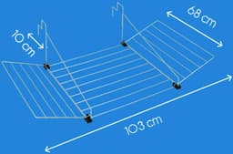 Tomado - Droogrek Tilburg - Voor radiator, balkon, deur of balustrade - 12 meter drooglengte - Ophangbaar - Zwart - 5 jaar garantie — thumbnail 2