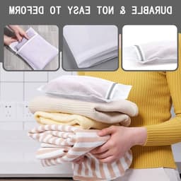 Mesh Waszakken Set van 4 - Ideaal voor Ondergoed, Bh's, Sokken en Babykleding - Fijnwaszakken met Hanglus voor Bescherming tijdens het Wassen — thumbnail 2