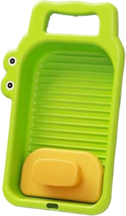 Wasbord - Mini-wasbord - Draagbaar - Handmatig, krokodilvormig - Lichtgewicht washulpmiddel - Geschikt voor kinderen, perfect voor het met de hand wassen van kleding met een wasbord, milieuvriendelijk — thumbnail 1