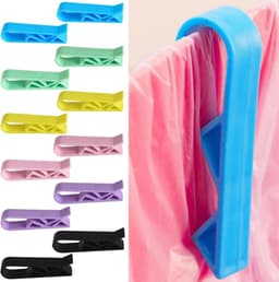 Vuilniszak Clips - Afvalzak Houders - Net Afval Beheer - Sterke Anti-slip Klem - 12 Stuks Set - 6 Kleuren — thumbnail 1