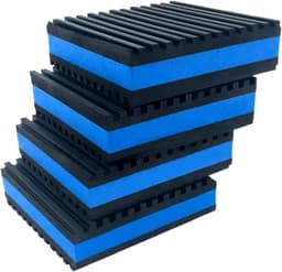 Antitrillingsmatten - Dempingsmatten - Apparaten Stabiliseren - Hoge Dichtheid - 4 Stuks - Zwart — thumbnail 1