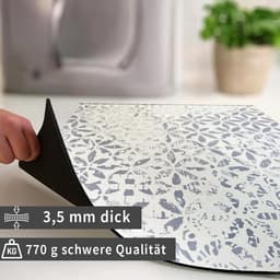 Wasmachine Beschermers - Antislip Matten - Apparaten Stabiliseren - Op Maat Te Knippen - 60 x 60 cm - Blauw Grijs — thumbnail 4