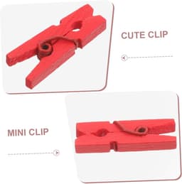 Houten Mini Clips - Fotohouders Knutselclip - Decoratie Maken - Natuurlijk Hout - 100 Stuks - Zwart — thumbnail 3