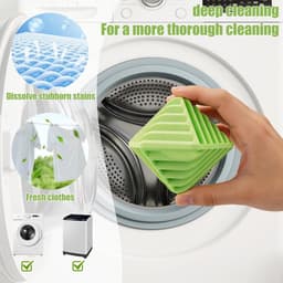 Vier herbruikbare antistatische wasballen van 65 mm × 58 mm × 60 mm zijn geschikt als wasverzachter in de wasmachine. — thumbnail 2
