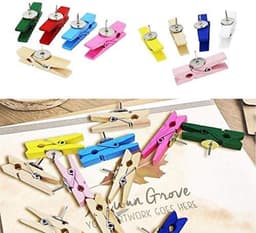 Houten Clips Punaises - Creatieve Spelden - Foto's Bevestigen - Combinatie Ontwerp - 50 Stuks - Multicolor — thumbnail 3