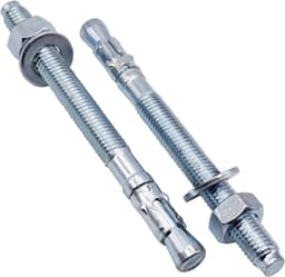 Verzinkte Wigankers - Metalen Pluggen Betonanker - Zware Lasten Bevestigen - Zelf Spreidend Mechanisme - M12 x 140 mm - Zilverkleurig — thumbnail 1