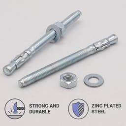 Wigankers M8x100mm - Keilankers metalen pluggen - Beton bevestigen - Verzinkt staal - 20 stuks - Zilverkleurig — thumbnail 2