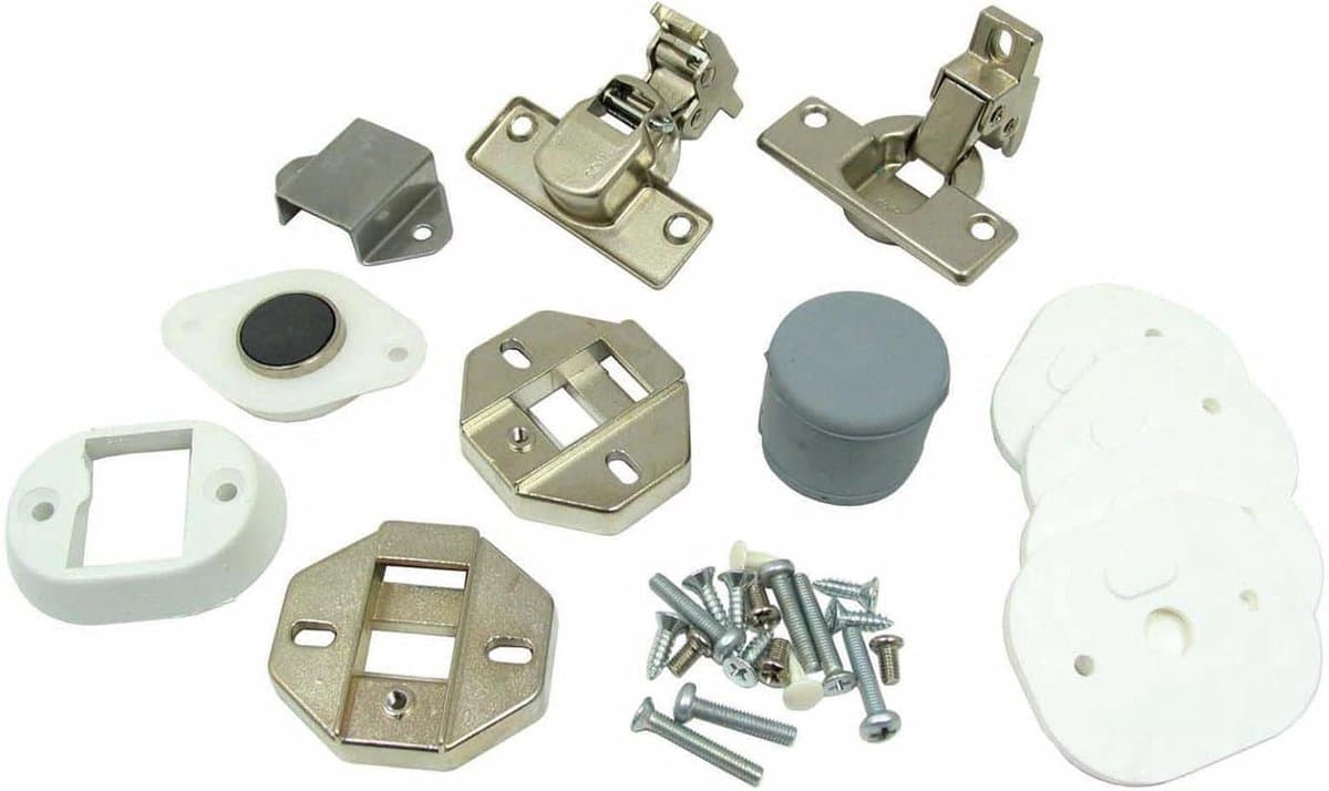 Wasmachine Deur Scharnier - Kastdeur Scharnier Kit - Apparaat Reparatie - Origineel Vervangingsonderdeel - 54885 g - Zilver — afbeelding 1