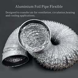 PromoHome Aluminium Flexibele Ventilatieslang 150mm x 5m - Aluflexbuis voor Afzuigkap en Ventilator - Vlamvertragend & Corrosiebestendig — thumbnail 5