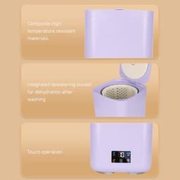 Dailygoods- Wasmachine Draagbaar - 7L Capaciteit - Volledig Automatisch - Mini Wasmachine - Centrifuge/Droger - LCD Touch Screen - Eenvoudig in Gebruik — thumbnail 4
