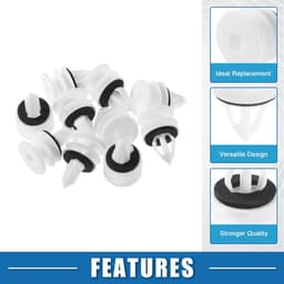 Dailygoods- Deurbekledingsclips - Duurzaam Kunststof - 10 Stuks - Wit - Slijtvast - Voor Chevrolet/Buick - Totale Lengte 28 mm - Autoclips — thumbnail 2
