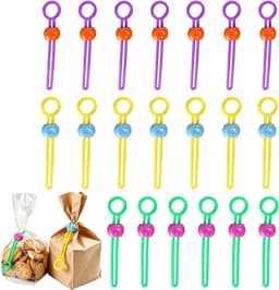 Zakclips - Voedsel Sluitstrips - Keuken Organiseren - Elastisch Ringontwerp - 20 Stuks - Willekeurige Kleuren — thumbnail 1