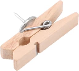 Houten Clips - Kleine Knijpers - Foto's Ophangen - Natuurlijke Afwerking - 35x7 Mm - Houtkleur — thumbnail 4