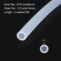 Dailygoods- Siliconen Tubing 10ft - 8mm ID/12mm OD - Flexibele Slang - Transparante Buis - Voor Irrigatie/Brouwen - Hoog Temperatuur Bestendig - Siliconenslang — thumbnail 3