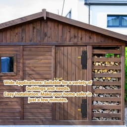 Dailygoods- Deurbarricade Set van 2 - U-beugel Houder - Koolstofstaal - Eenvoudige Installatie - Voor Garage/Barn - Versterkt Deurbeveiliging - Deurbeschermer — thumbnail 2