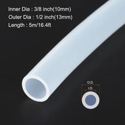 Dailygoods- Siliconen Slang 5 m - Flexibele Slang - Doorzichtig - 10 mm ID - 13 mm OD - Voor Irrigatie/Brouwen - Afvoerslang — thumbnail 3
