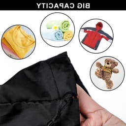 Set van 2 Waterdichte Reis Waszakken, Grote Opvouwbare Waszak met Trekkoord voor Vuile Was, Ideaal voor Studentenwoningen en Reizen — thumbnail 2