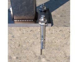 Mannelijk anker - Keilanker - Hoge belastingen - Gelegeerd staal - M16 x 145 mm - Metaalkleurig