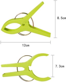 Dailygoody - Strandhanddoekclips - Grote Wasknijpers - Antislip Ontwerp - Felgekleurde Clips - Voor Ligbedden en Zwembadstoelen - 8 Stuks — thumbnail 4