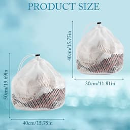 Dailygoods- Waszak - 2 Stuks - Duurzaam Polyester - Waszak voor Kleding - Waszak voor Ondergoed - Waszak voor Baby Kleding - Beschermt Kleding in Wasmachine - Wasmachinezak — thumbnail 4