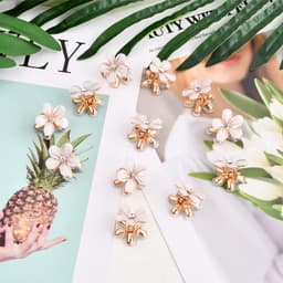Dailygoods- Haarclips 12 Stuks - Mini Klauwclips - Bloem Motief - Antislip - Haaraccessoires - Duurzaam Materiaal - Haarklemmen — thumbnail 2