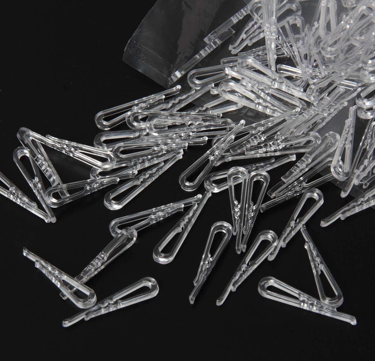 Krokodillenklemmen - Kleding clips - Kleding organiseren - Met tanden - 500 stuks - Transparant — afbeelding 1