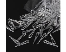 Krokodillenklemmen - Kleding clips - Kleding organiseren - Met tanden - 500 stuks - Transparant