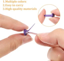 Jhubersproducts - Patroonzakklemmen - Kleurrijke brads - 200 stuks - Mini klemmen voor school en kantoor - Perfect voor scrapbooking en handwerk - Ide — thumbnail 4