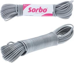 Sorbo Waslijndraad met Staalkern - Waslijn 20 Meter - Kunststof - Extra Sterk voor Binnen en Buiten — thumbnail 1