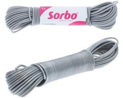 Sorbo Waslijndraad met Staalkern - Kunststof - Flexibel - 20 Meter - 1 Stuk — afbeelding 1
