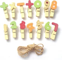 Houten Mini Knijpers - Decoratieve Clips - Ambachtelijke Projecten - Natuurlijk Materiaal - 3.5 cm Lengte - Gekleurd — thumbnail 1