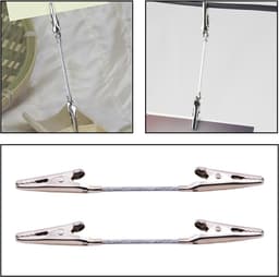 20 Stuks Dubbelzijdige Alligator Clips voor Foto's en Memo's - Zilvere Draad Klemmen — thumbnail 4