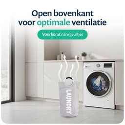 Wonair Wasmand – Waszak - Opvouwbaar – 81L – Lichtgrijs — thumbnail 4