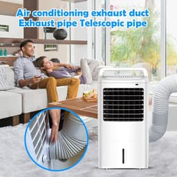 Afvoerslang Airco - Ventilatieslang Vervanging - Mobiele Koeling - Flexibel Sterk Materiaal - Diameter 159 cm - Wit — thumbnail 4